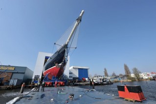 Superyacht Athos at her launch in 2010